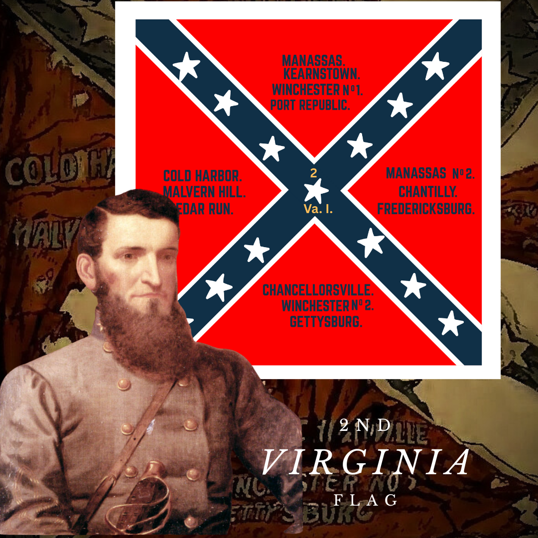 2nd Virginia Infantry Battle Flag Stickers/Magnet