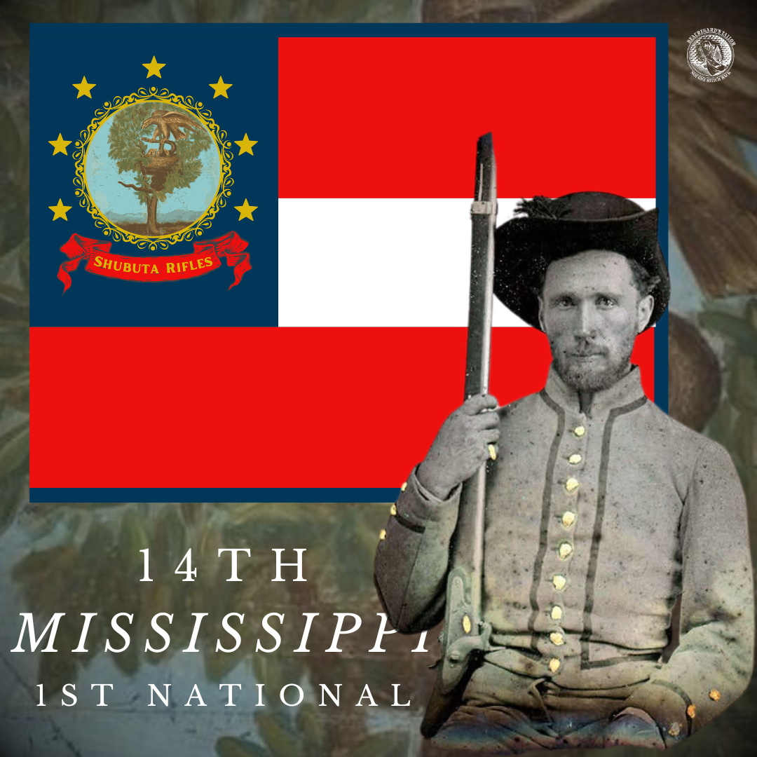 14th Mississippi Infantry - Company A - Shubuta Rifles Flag Stickers