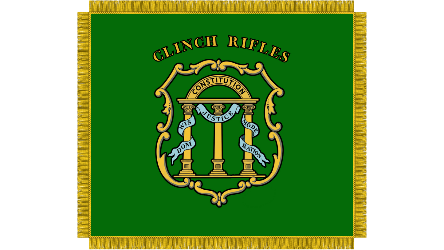 5th Georgia Infantry - Company A - Clinch Rifles Flag Stickers/Magnet
