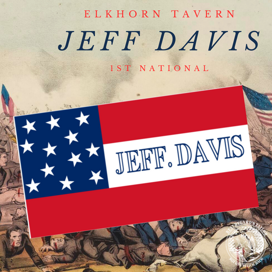 Elkhorn Tavern "Jeff. Davis" First National Flag Stickers