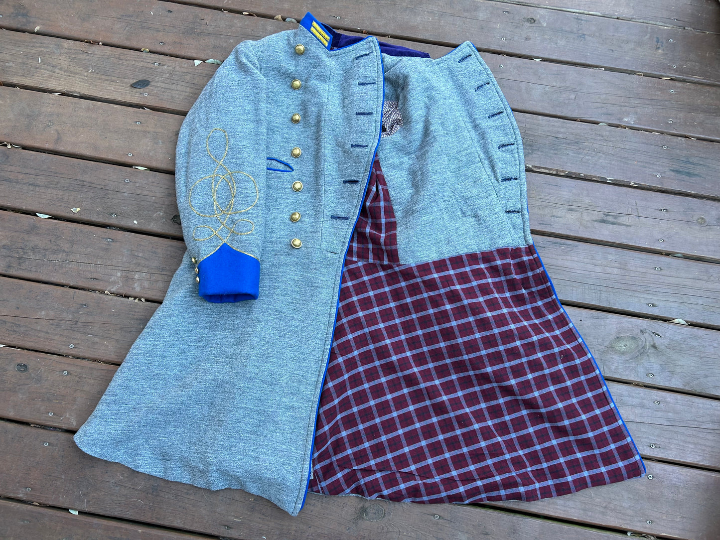 Confederate Officer Frock Coat - Trimmed Jean Company Grade