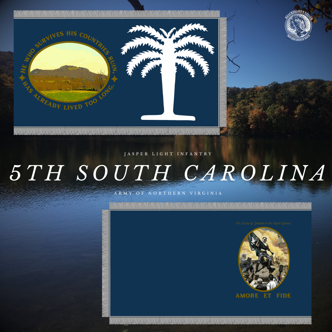 "Jasper Light Infantry" - 5th South Carolina Flag Stickers/Magnet