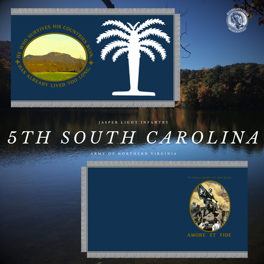 "Jasper Light Infantry" - 5th South Carolina Flag Stickers/Magnet