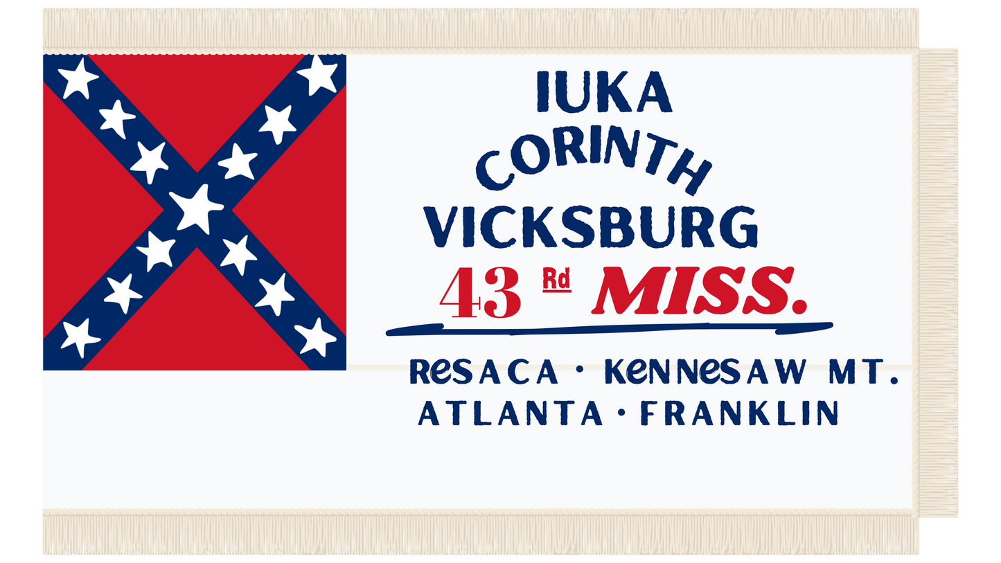 43rd Mississippi Regimental Colors Stickers