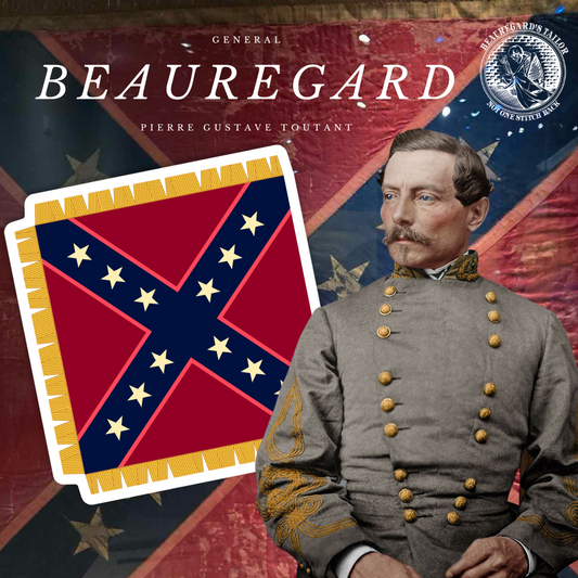 General Pierre Gustave Toutant-Beauregard Flag Sticker