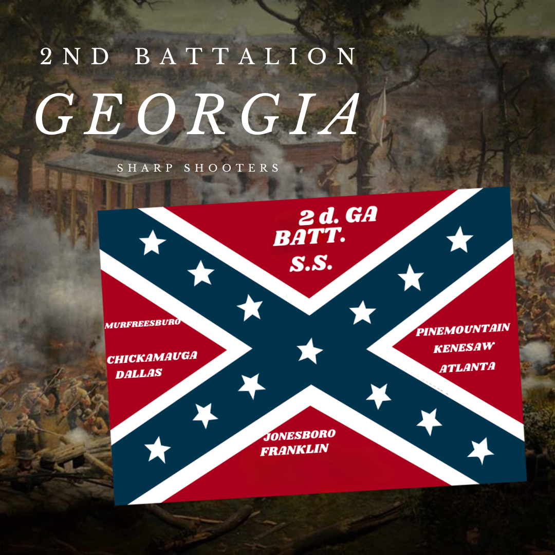 2nd Battalion Georgia Sharpshooters Flag Stickers