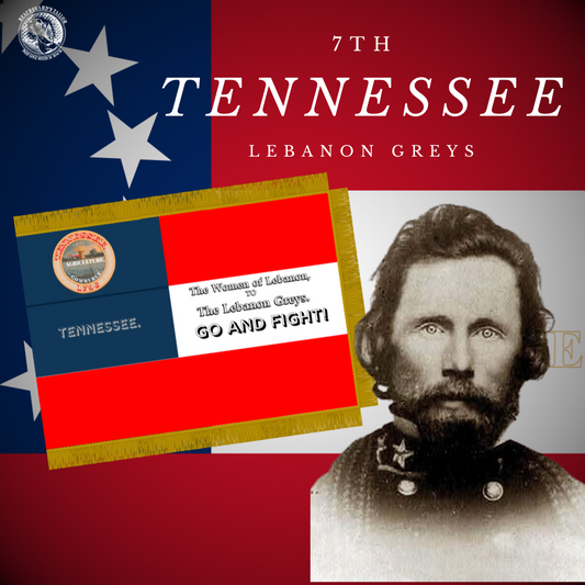 "Go and Fight" Lebanon Grey's - Company H - 7th Tennessee Flag Stickers/Magnet