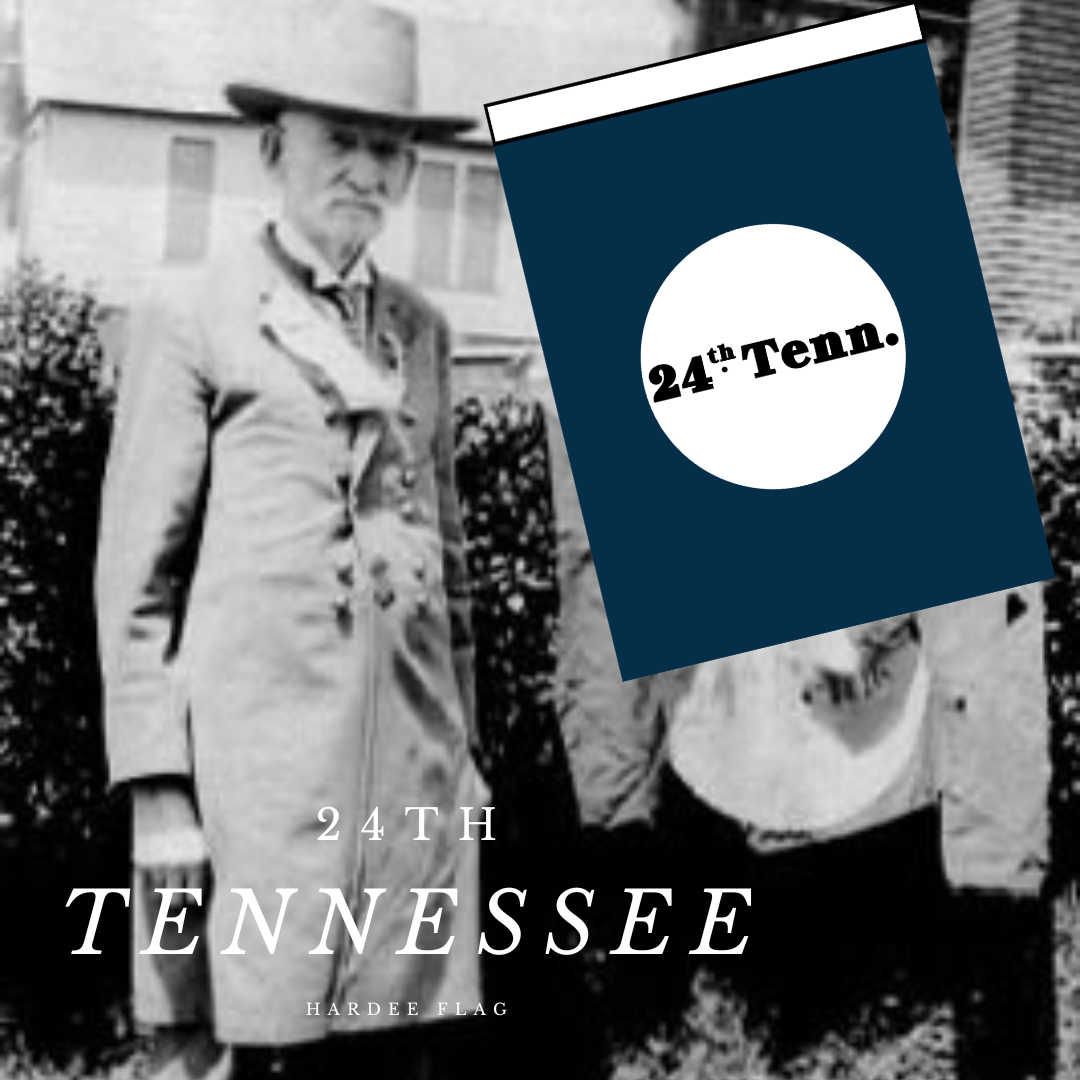 24th Tennessee Infantry Hardee Flag Sticker/Magnet