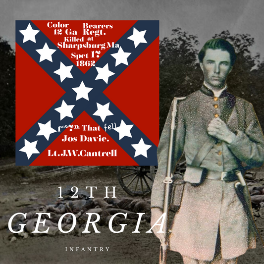 12th Georgia Infantry Flag Stickers/Magnet