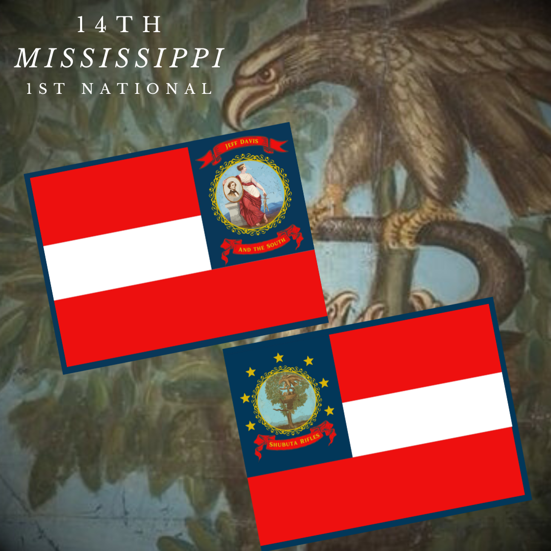 14th Mississippi Infantry - Company A - Shubuta Rifles Flag Stickers