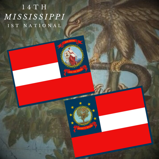 14th Mississippi Infantry - Company A - Shubuta Rifles Flag Stickers