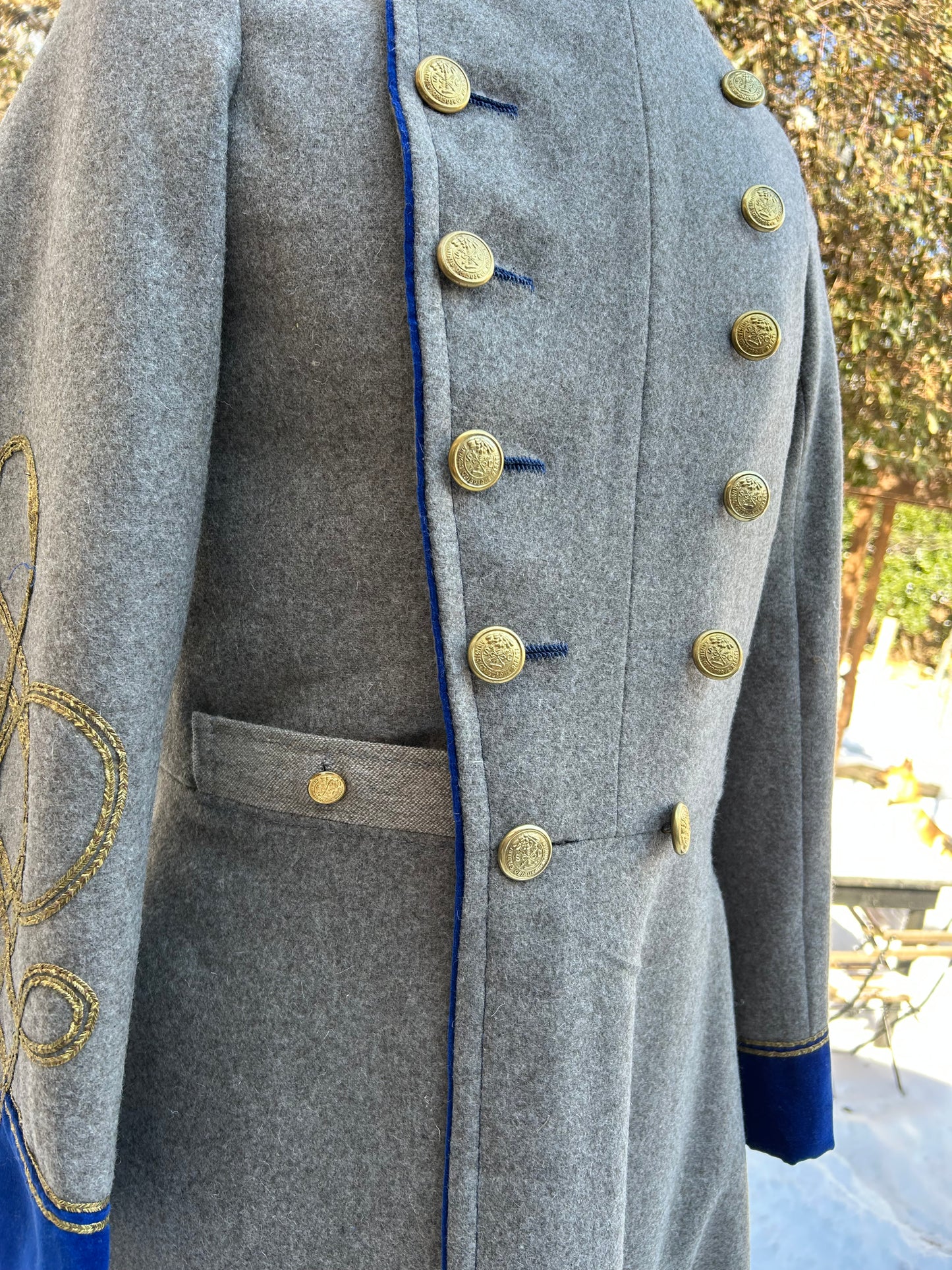 "Lightly Used" Confederate Officer Frock Coat - Size 40/34