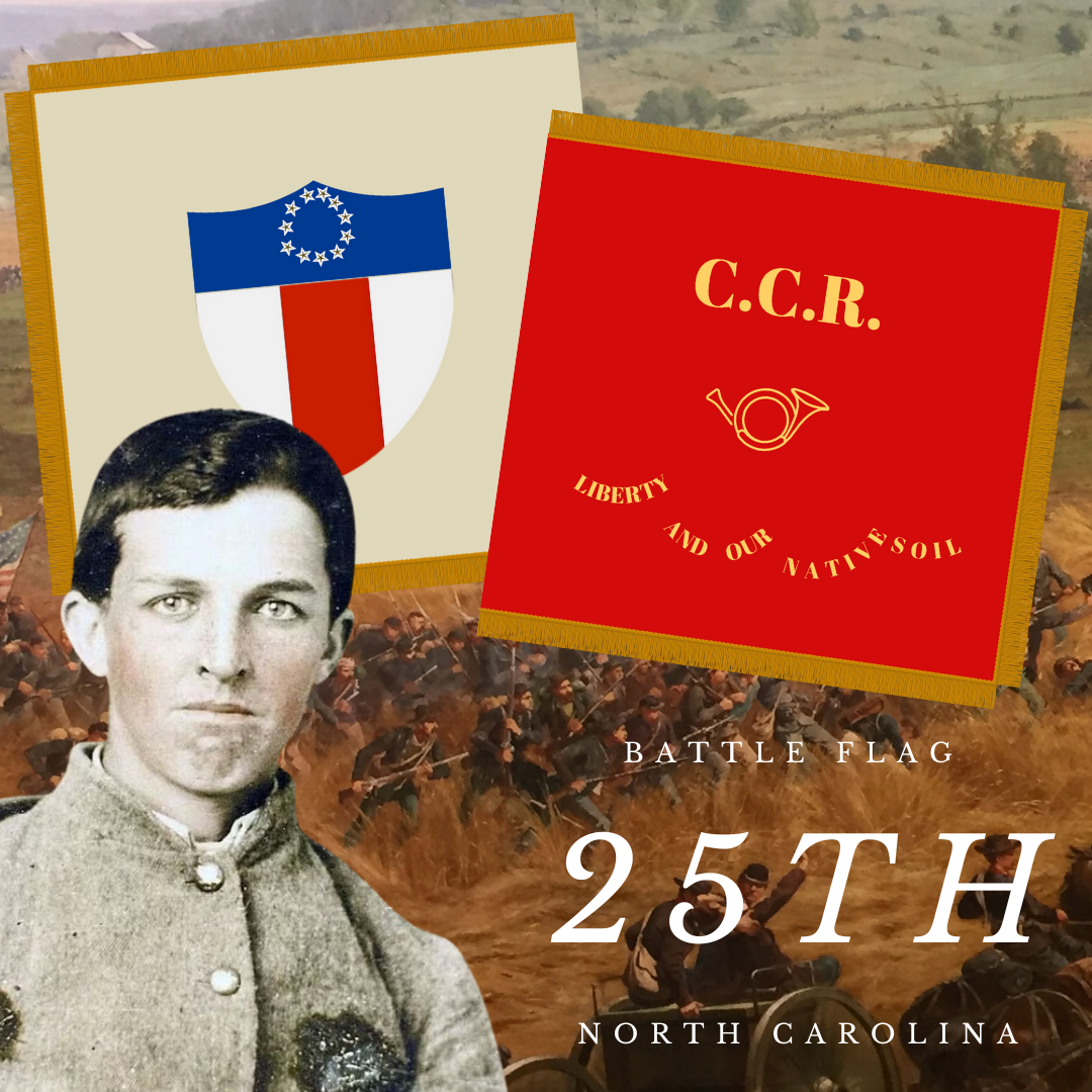 "Cane Creek Rifles" 25th North Carolina Infantry Flag Stickers