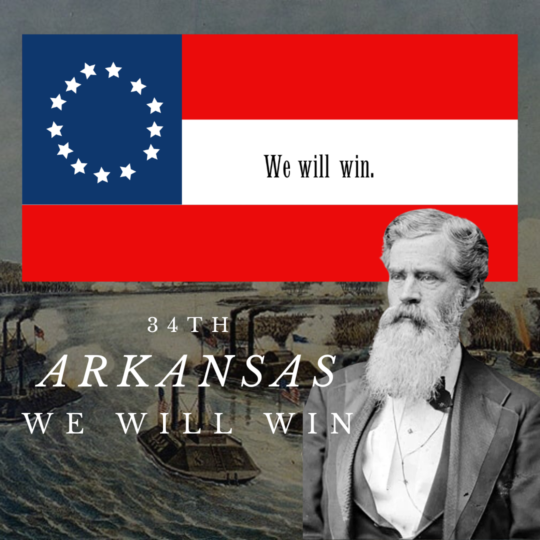 "We will win." 34th Arkansas 1st National Flag Stickers/Magnets