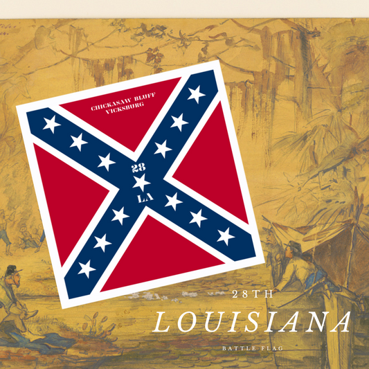 28th Louisiana Infantry  Flag Stickers