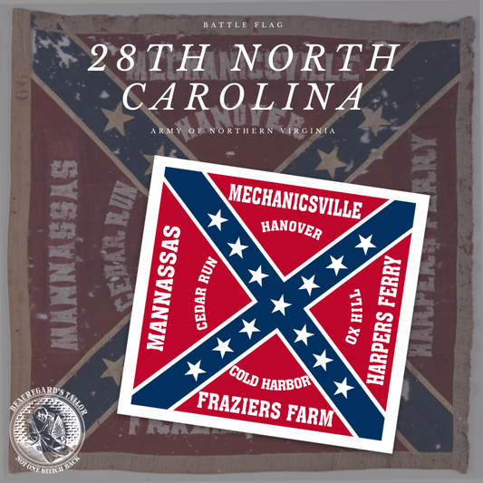 28th North Carolina Regimental Flag Stickers/Magnet