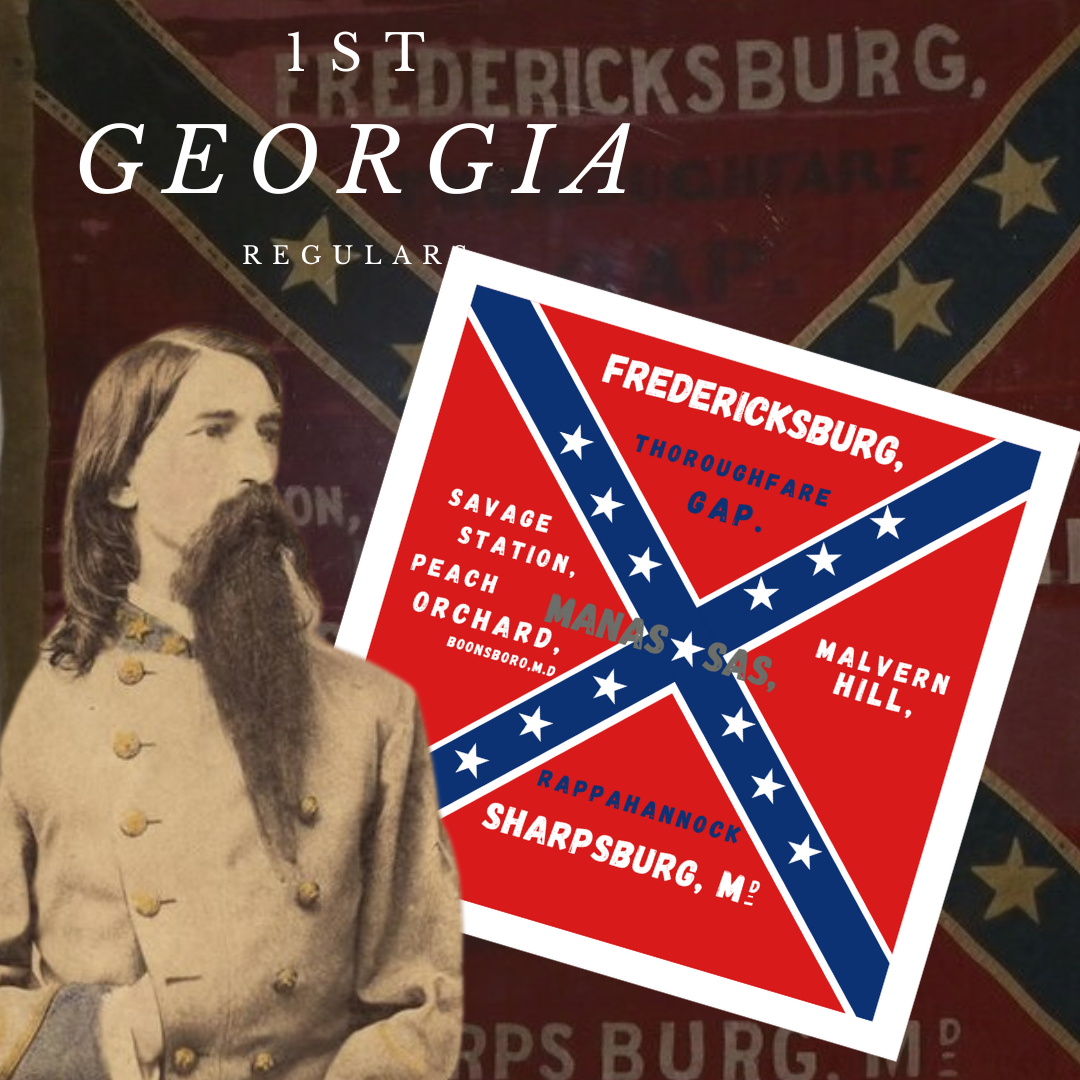 1st Georgia Regulars Flag Stickers/Magnet