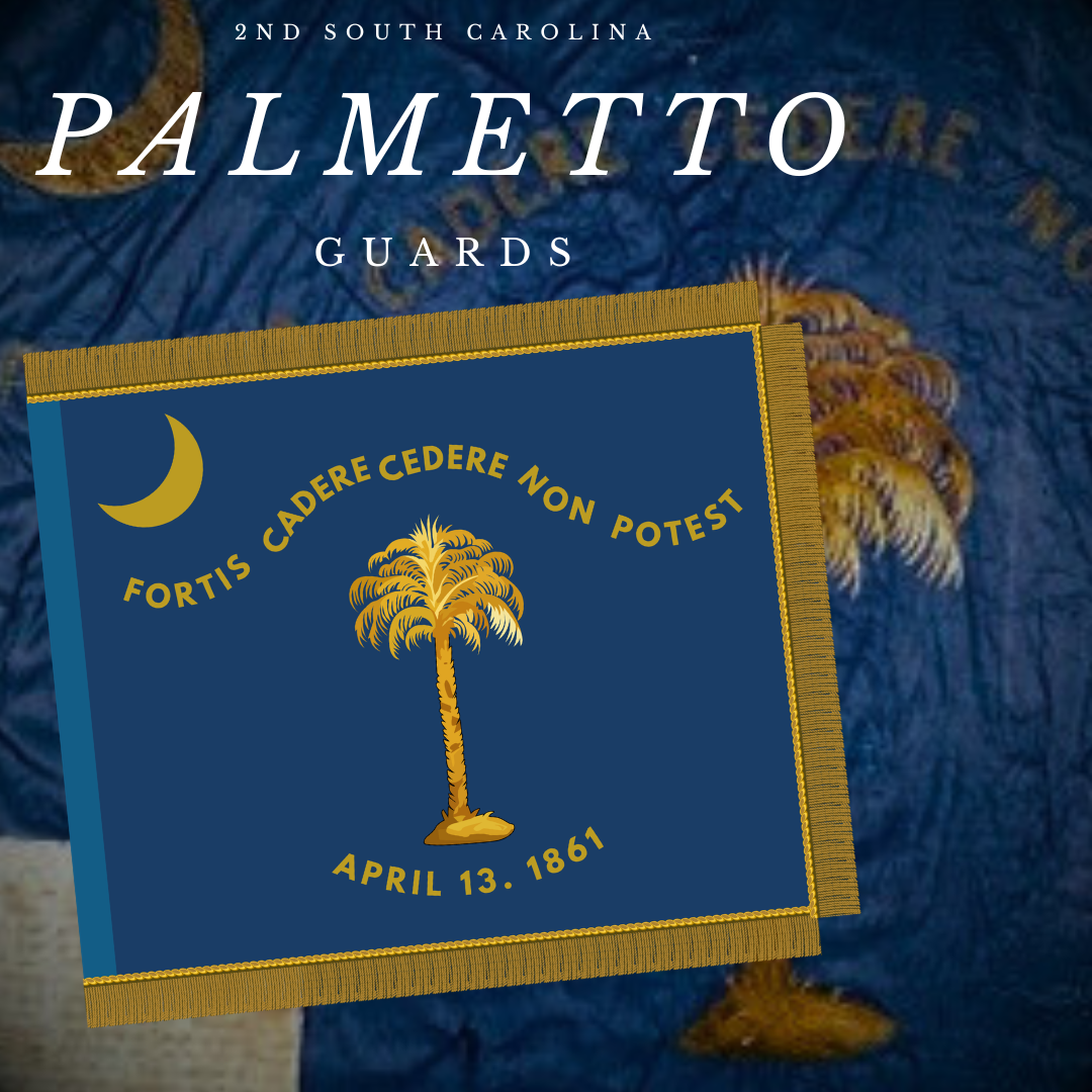 2nd South Carolina - Company I - Palmetto Guards Flag Stickers