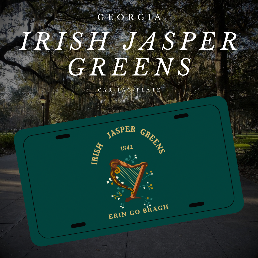 Irish Jasper Greens Car Tag/Plate