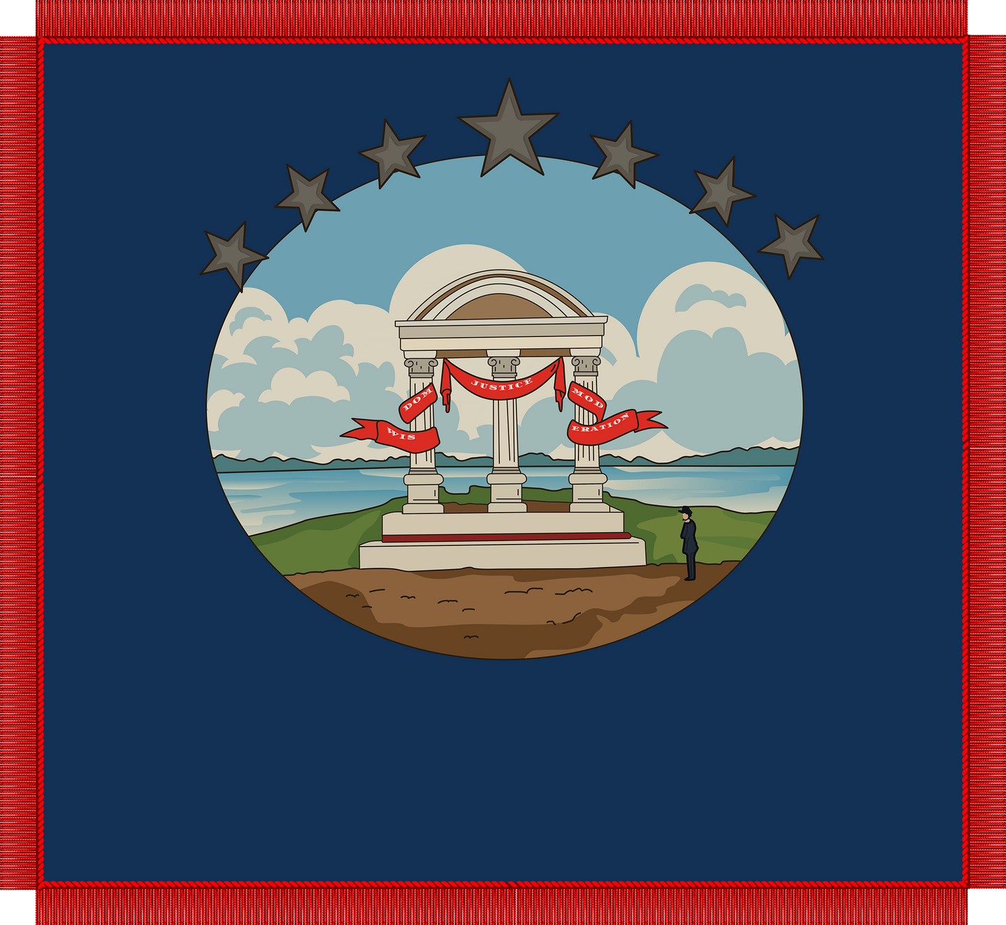 Effingham Guards Flag Stickers/Magnets