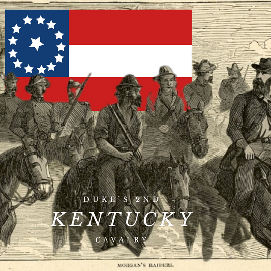 Morgan's Raid - Duke's 2nd Kentucky Cavalry Flag Stickers/Magnet