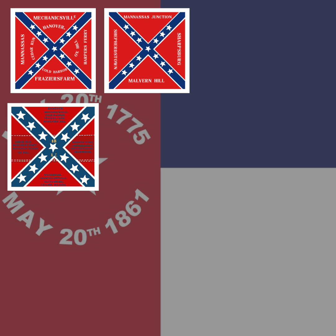 North Carolina Battle Flag Sticker Set