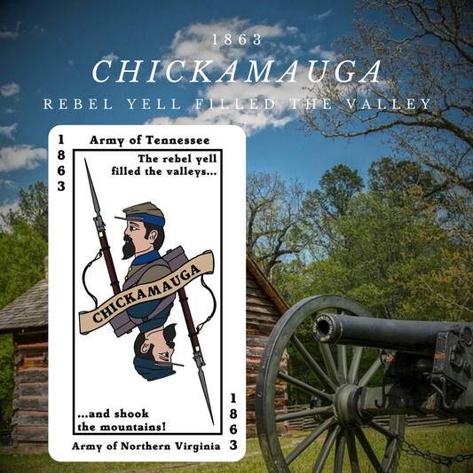 Chickamauga -  "The rebel yell filled the valleys and shook the mountains" Stickers/Magnet