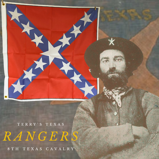 8th Texas Cavalry - Terry's Texas Rangers- Battle Flag House Flag