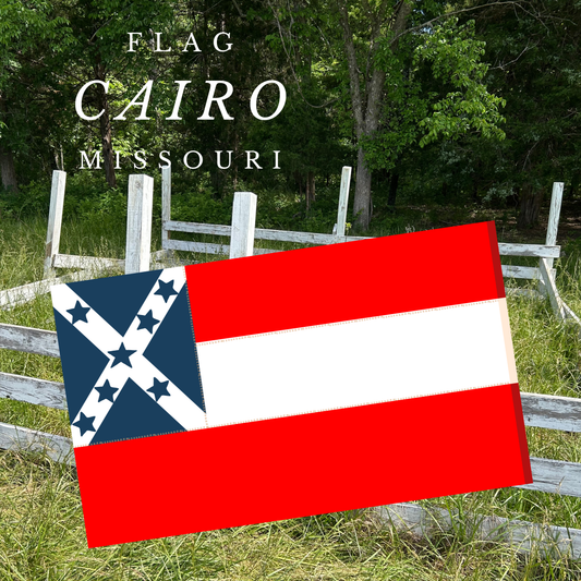 Cairo, Missouri Flag Stickers/Magnet
