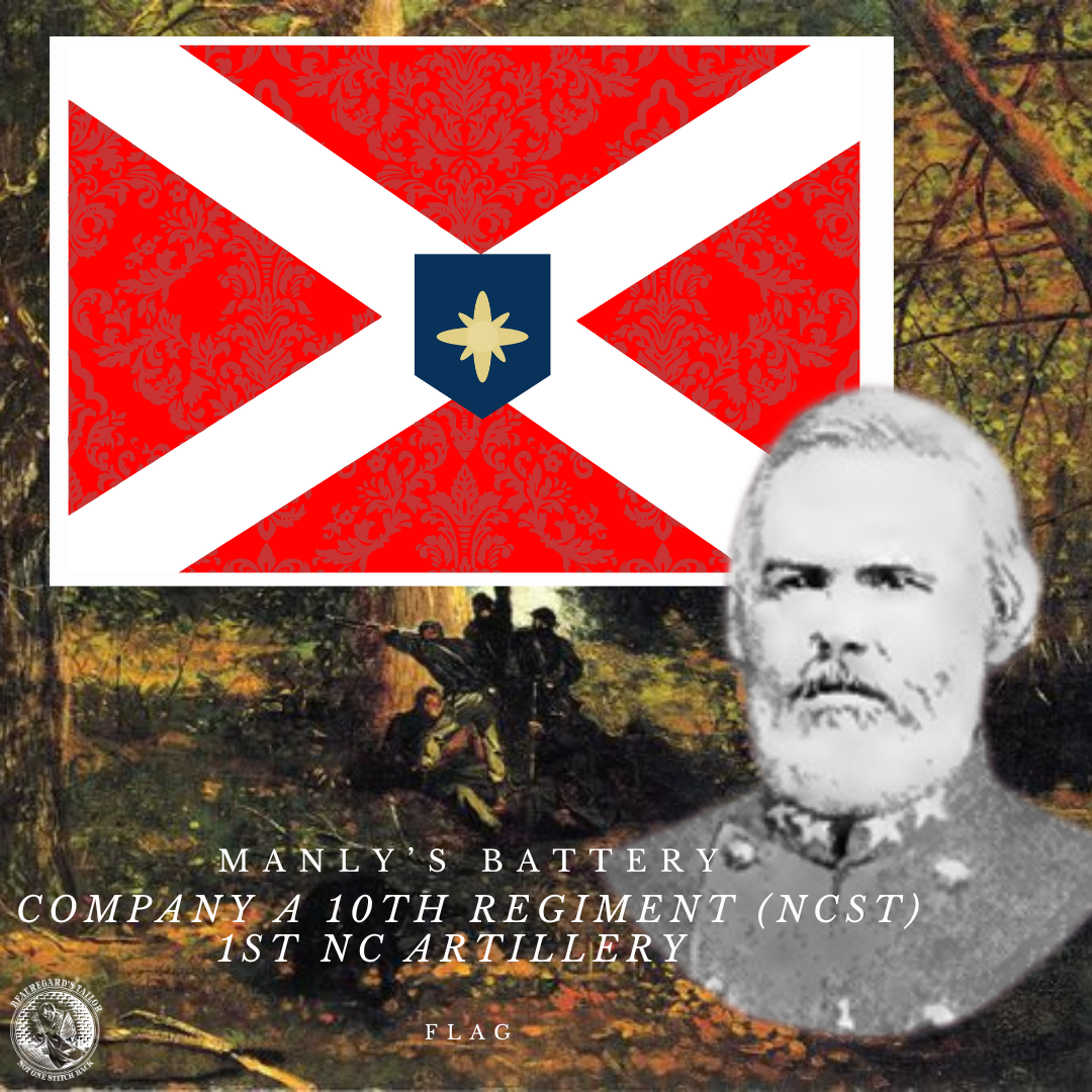 Manly's Battery - Company A 10th Regiment (NCST) 1st NC Artillery Flag Stickers