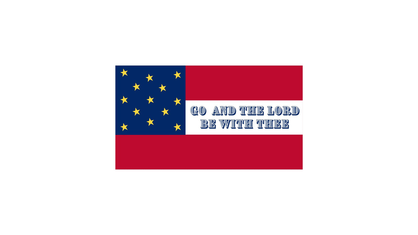 16th Arkansas Flag "Go and The Lord Be With Thee" Stickers