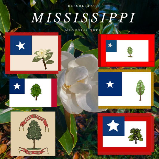 "Magnolia" Mississippi Flag Sticker Set