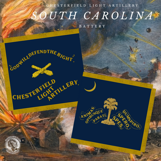 "God will defend the right" Chesterfield Light Artillery Flag