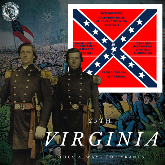 25th Virginia Infantry Battle Flag Flag Stickers/Magnet