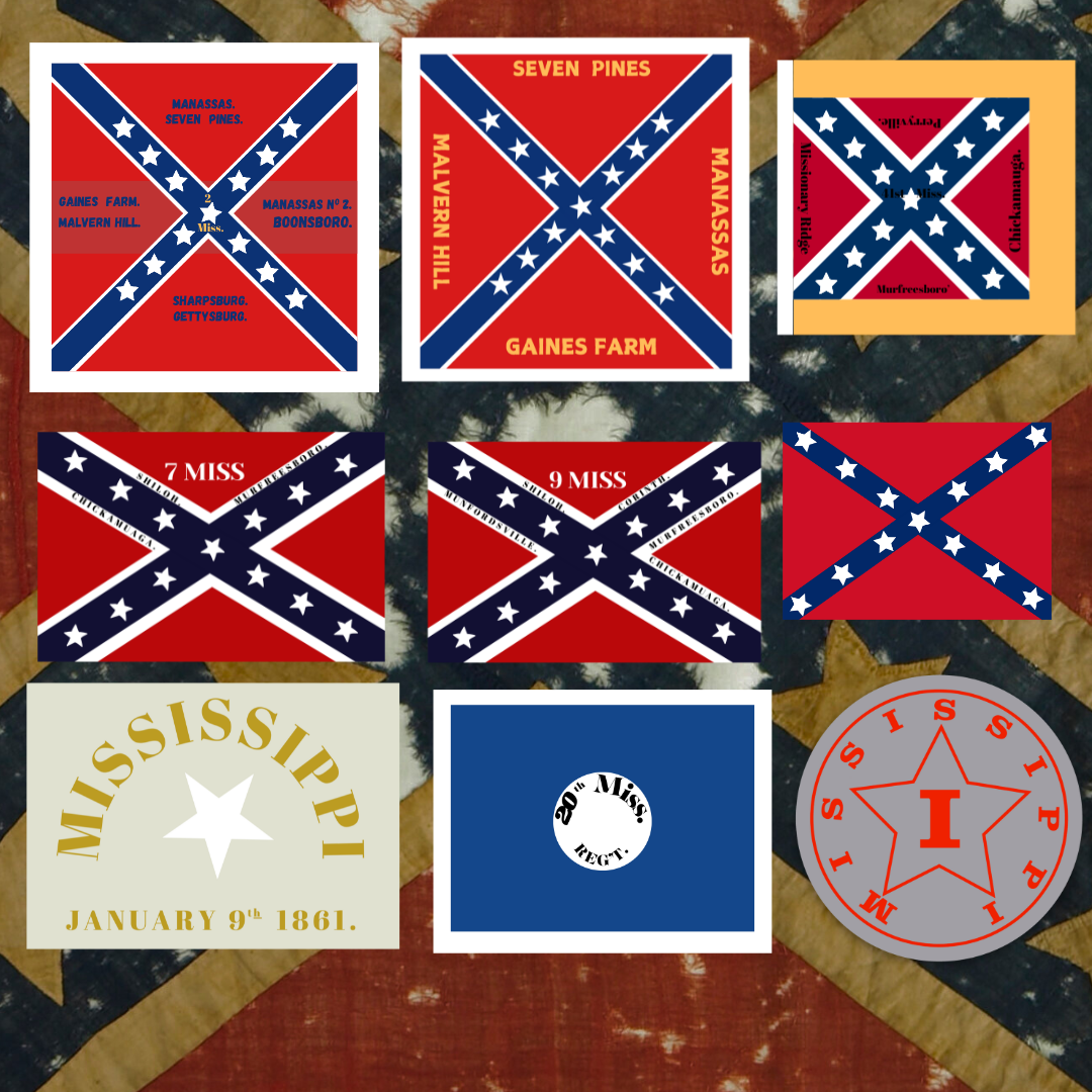 Mississippi Battle Flag Sticker Set