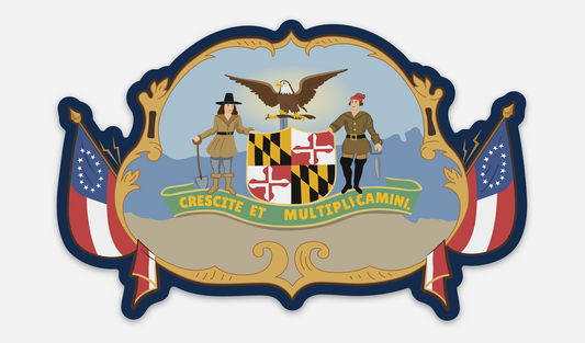 2nd Maryland Infantry State Flag Sticker/Magnet