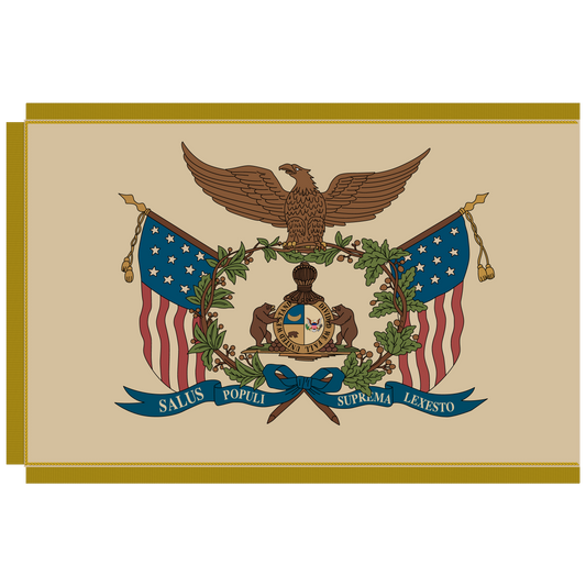 "Missouri Guard" 1st Missouri Infantry (Missouri State Guard) Company G Flag Sticker