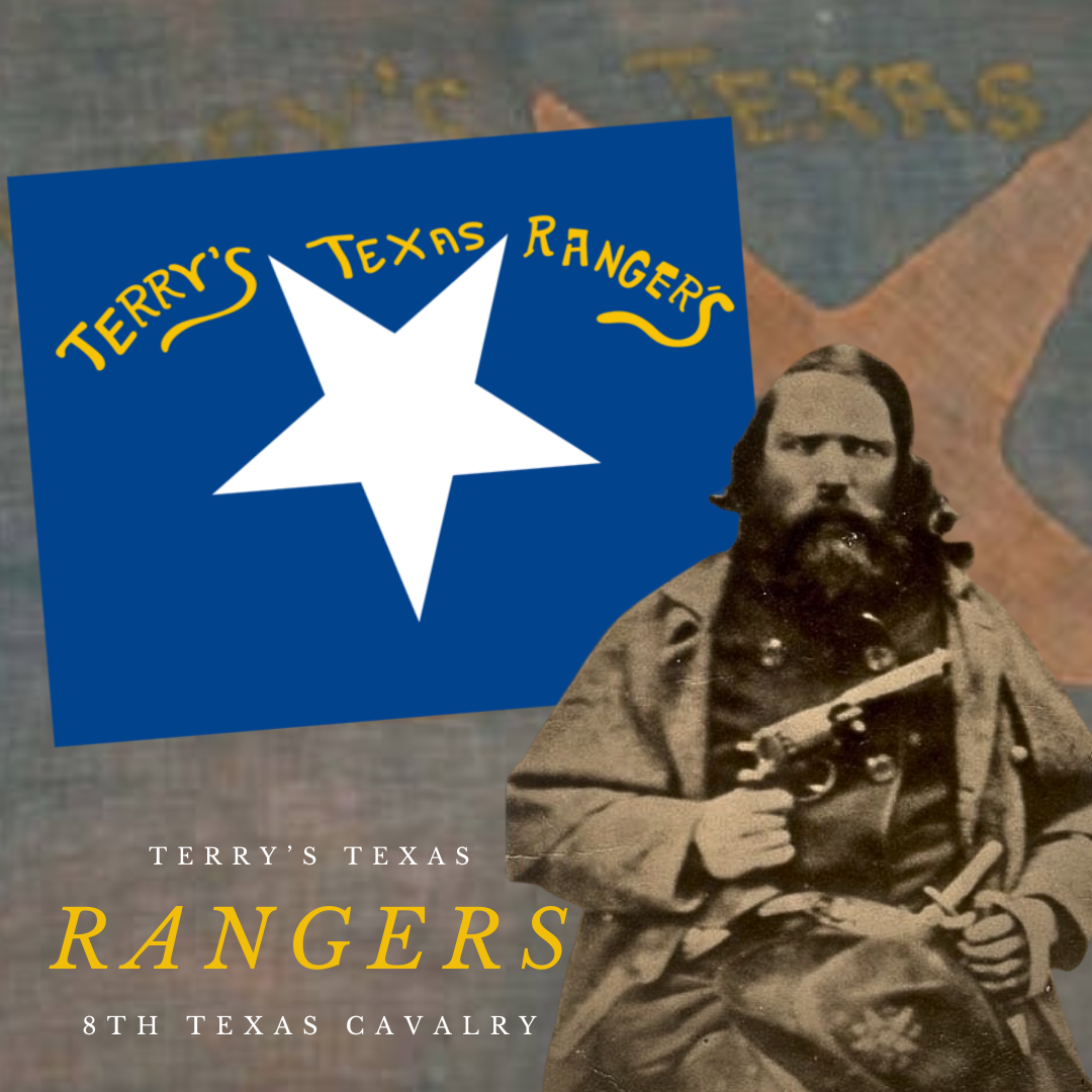 Terry's Texas Rangers - 8th Texas Cavalry Flag Stickers/Magnet Set