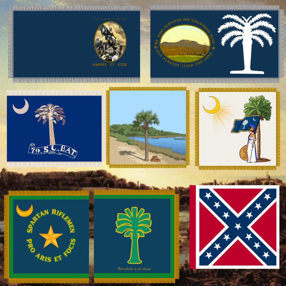 South Carolina Flag Sticker Set