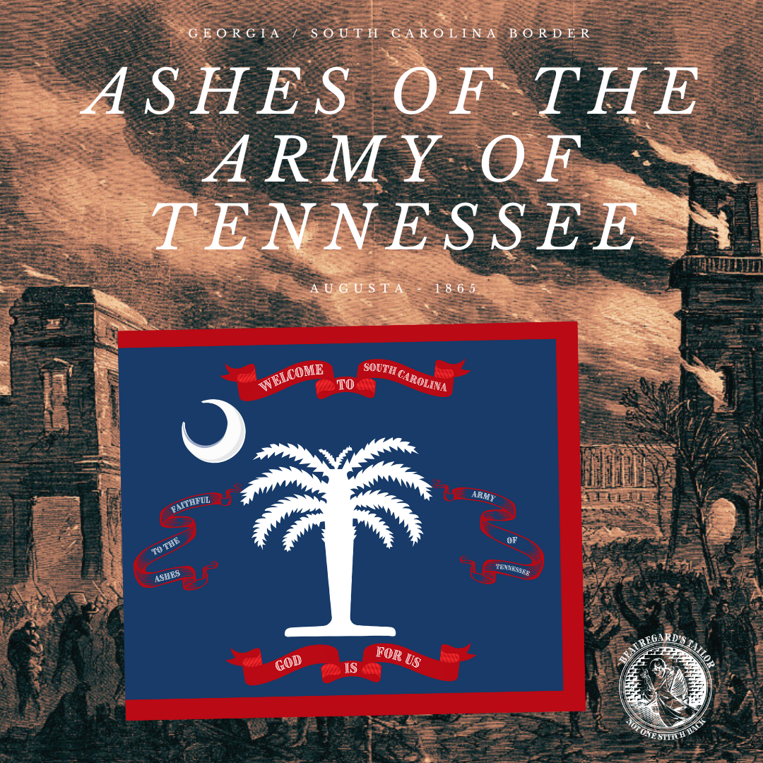 "Faithful to the ashes of the Army of Tennessee" South Carolina Flag Stickers