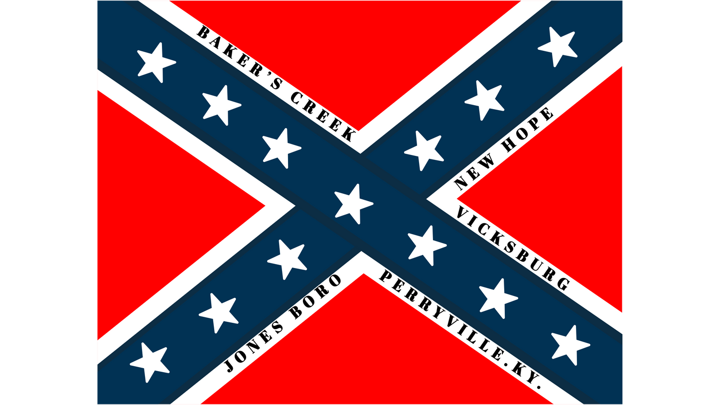 41st Georgia Infantry Flag Stickers/Magnets