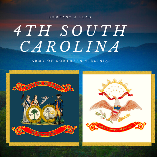 "We offer peace" - Company A - Butler Guards 4th South Carolina Flag Stickers/Magnet