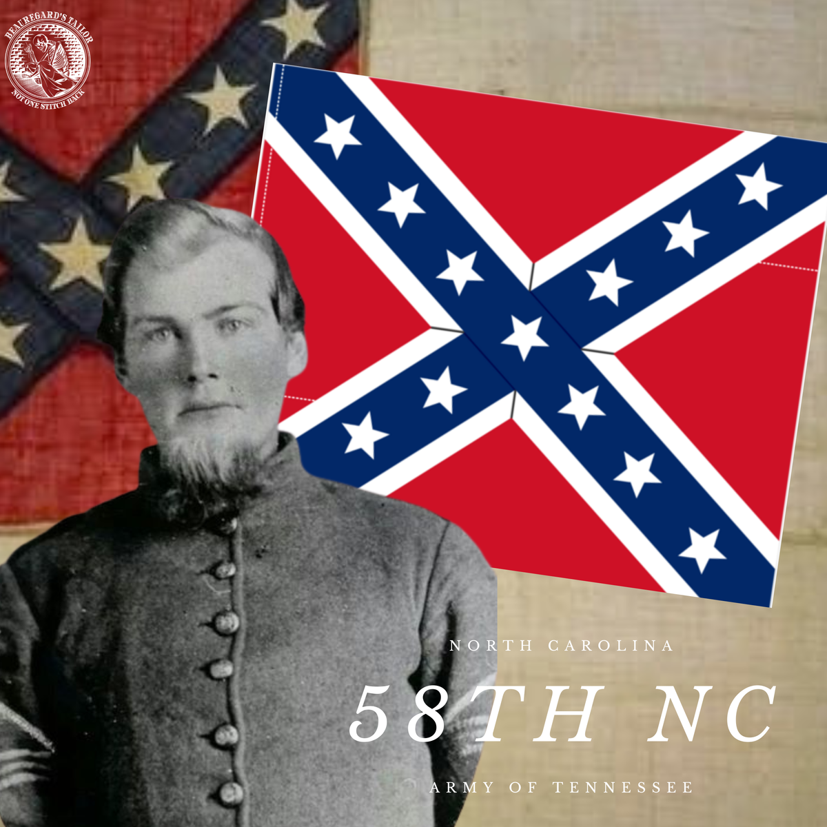 58th North Carolina Troops House Flag