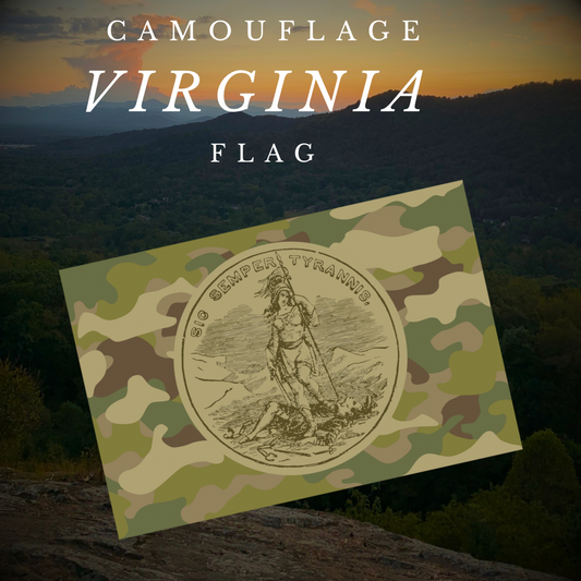 Virginia Camouflage Flag Stickers/Magnet