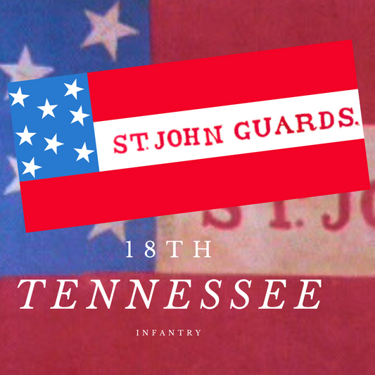 Saint Johns Guards - Company D 18th Tennessee Regiment  Flag Stickers/Magnet