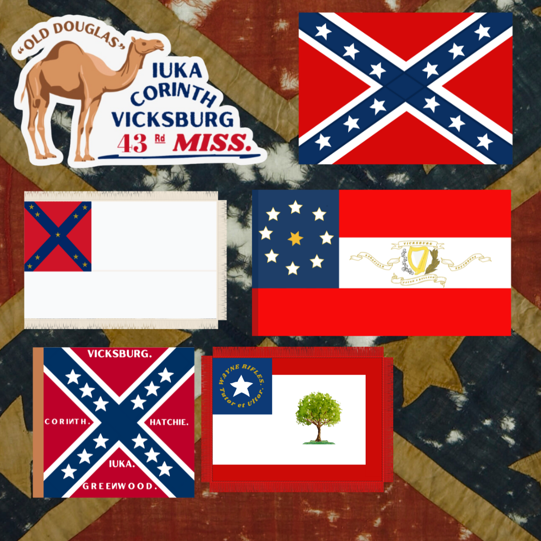 Mississippi Battle Flag Sticker Set