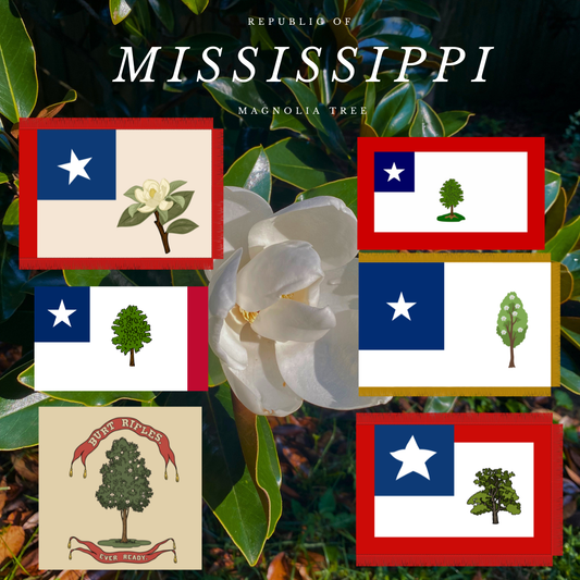 "Magnolia" Mississippi Flag Sticker Set