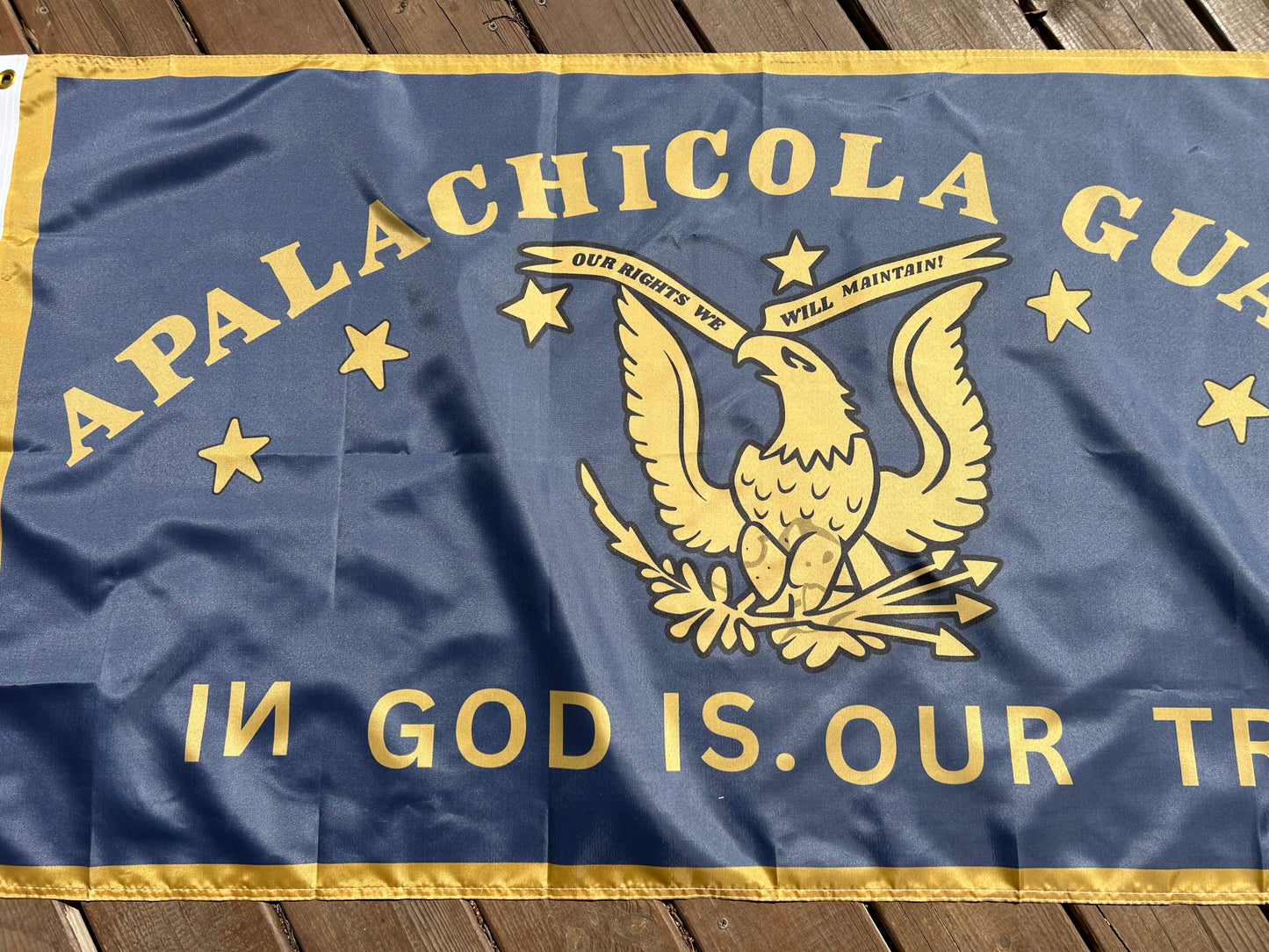 "Our Rights We Will Maintain" Apalachicola Guards Flag