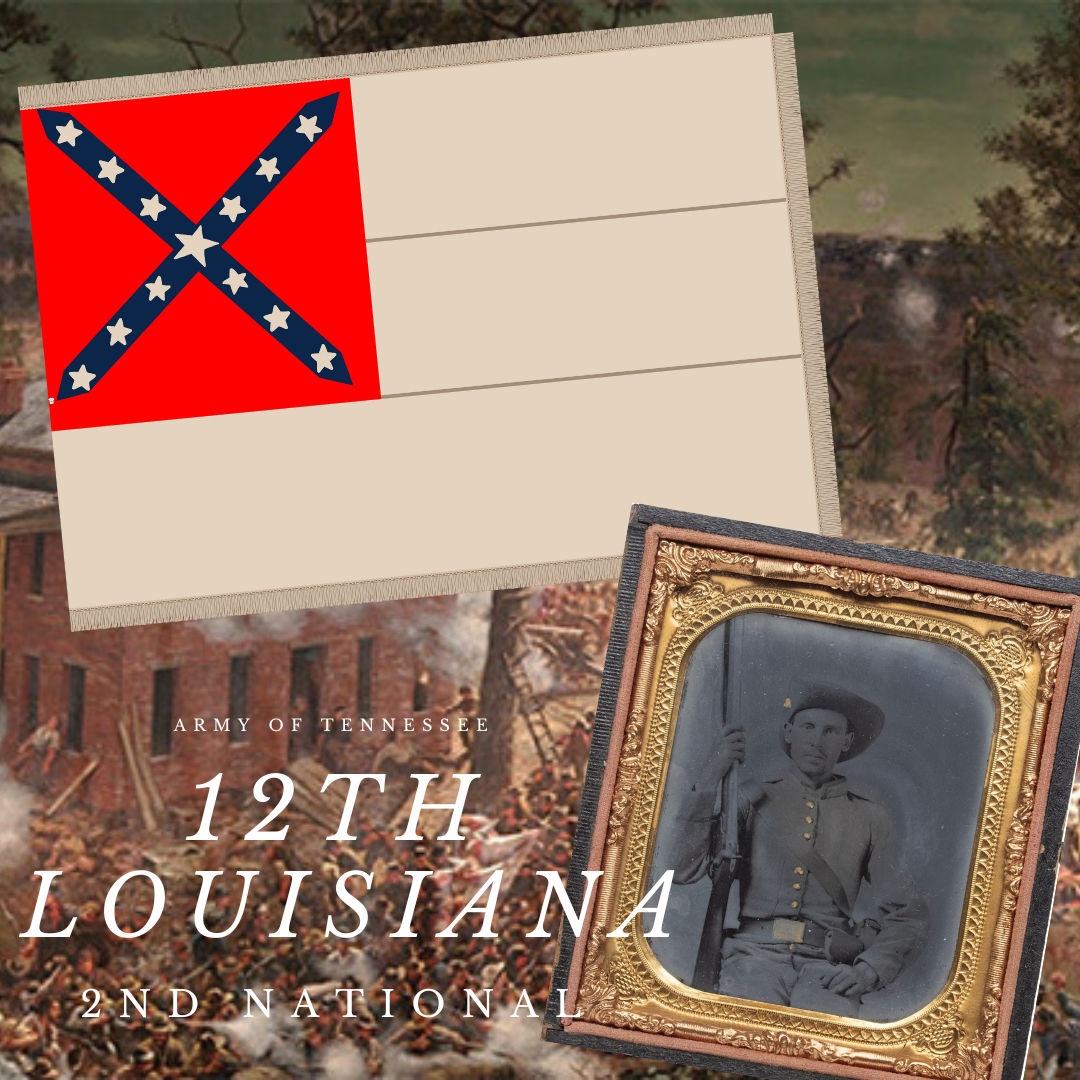 12th Louisiana 2nd National Flag Stickers/Magnets
