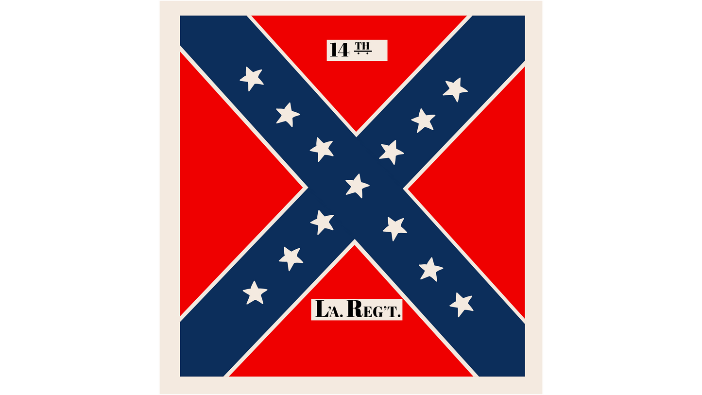 14th Louisiana Infantry Flag Sticker